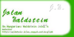 jolan waldstein business card